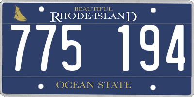 RI license plate 775194