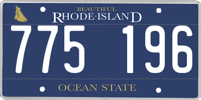 RI license plate 775196