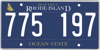 RI license plate 775197