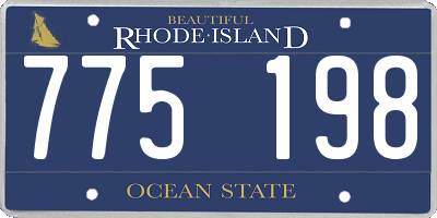 RI license plate 775198