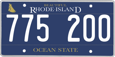 RI license plate 775200