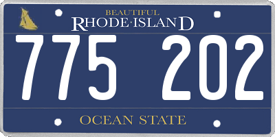 RI license plate 775202