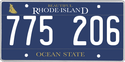 RI license plate 775206