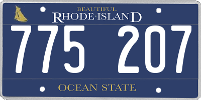 RI license plate 775207