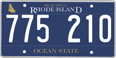 RI license plate 775210