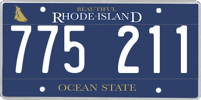 RI license plate 775211