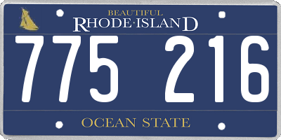 RI license plate 775216