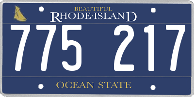 RI license plate 775217