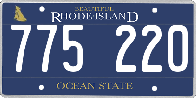RI license plate 775220