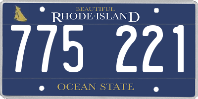RI license plate 775221