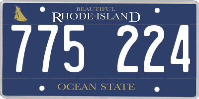 RI license plate 775224