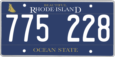 RI license plate 775228