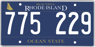 RI license plate 775229