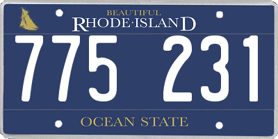 RI license plate 775231
