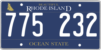 RI license plate 775232