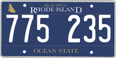 RI license plate 775235