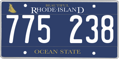 RI license plate 775238