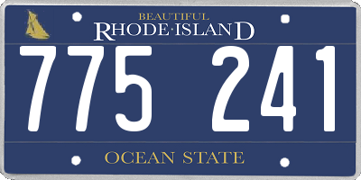 RI license plate 775241
