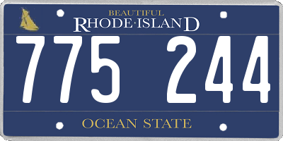 RI license plate 775244