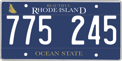 RI license plate 775245