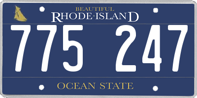 RI license plate 775247