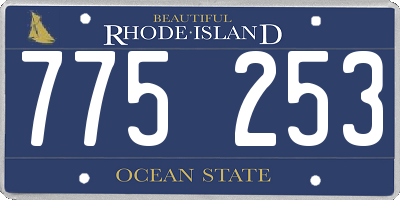 RI license plate 775253