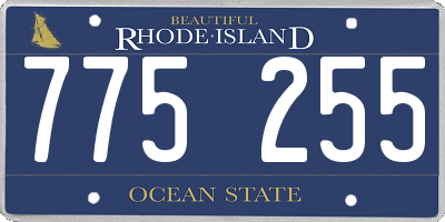 RI license plate 775255