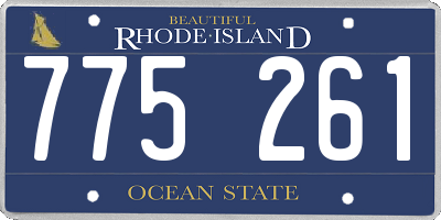 RI license plate 775261