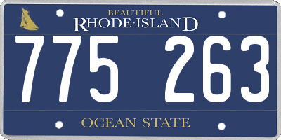 RI license plate 775263