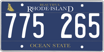 RI license plate 775265