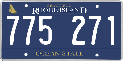 RI license plate 775271