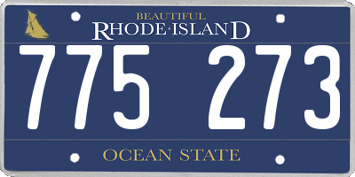 RI license plate 775273