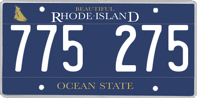RI license plate 775275