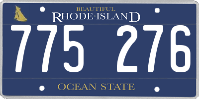 RI license plate 775276