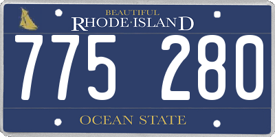 RI license plate 775280