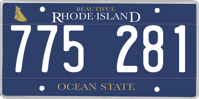 RI license plate 775281