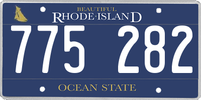 RI license plate 775282