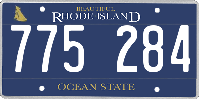 RI license plate 775284