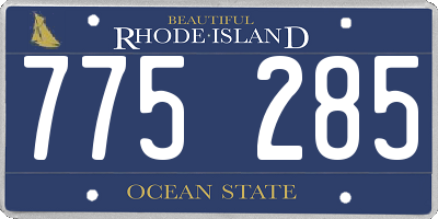 RI license plate 775285