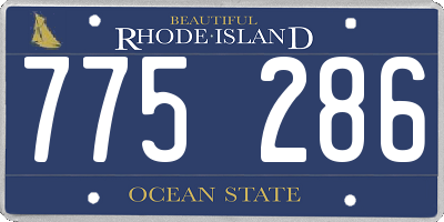 RI license plate 775286