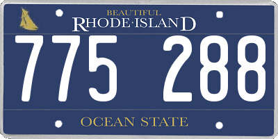 RI license plate 775288