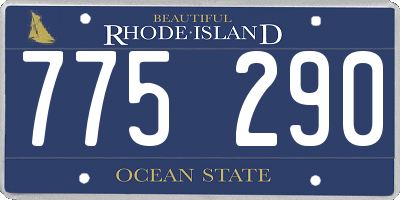 RI license plate 775290
