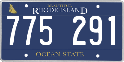 RI license plate 775291