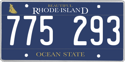 RI license plate 775293