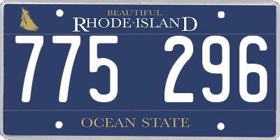 RI license plate 775296
