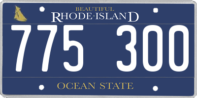 RI license plate 775300