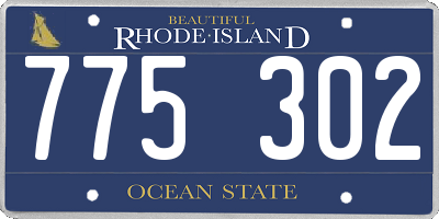 RI license plate 775302