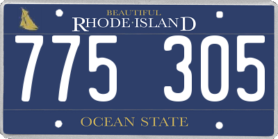 RI license plate 775305
