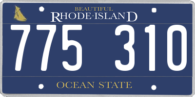 RI license plate 775310