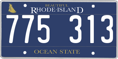 RI license plate 775313
